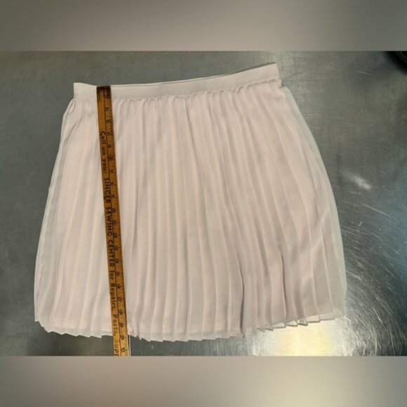 Suzy Shier - pink pleated sheer lined midi skirt - Picture 3 of 5